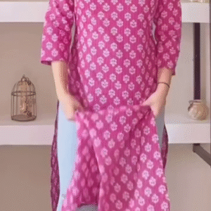Women Floral Print Pure Cotton Straight Kurta