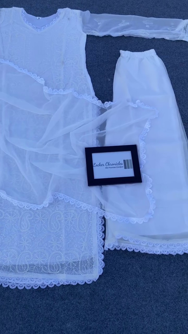 GEORGETTE FABRIC EMBROIDERY KURTI SET - Image 2