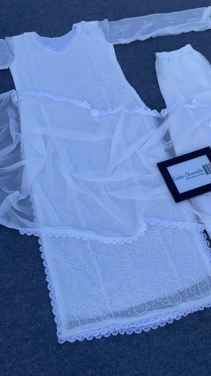 GEORGETTE FABRIC EMBROIDERY KURTI SET - Image 3