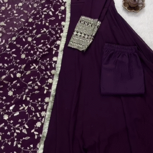 Women Embroidered Anarkali Kurta Set with Dupatta