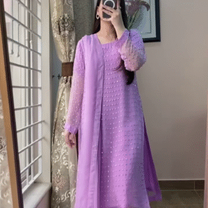 Women Embellished Straight lavender Kurta Set