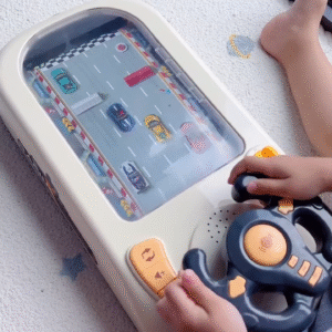 Bricher Car Racing Toy, Bricher Racing Adventure Car Steering Wheel, Toddler Driving Games Toy, Kids Driving Simulator Toy, Car Simulator Driving Games Steering Wheel Toy with Music and Lights