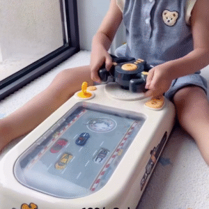 Bricher Car Racing Toy, Bricher Racing Adventure Car Steering Wheel, Toddler Driving Games Toy, Kids Driving Simulator Toy, Car Simulator Driving Games Steering Wheel Toy with Music and Lights