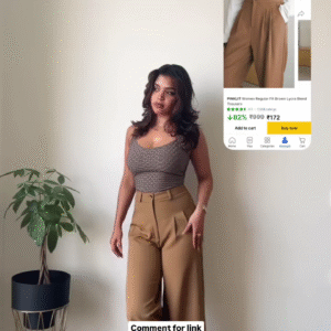 Women’s Loose Pockets Wide Leg Trousers Spring Summer High Waist Long Pants