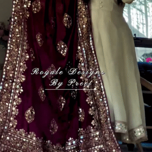 Festive Flair Anarkali Solid Gown with Heavy embroidery Dupatta