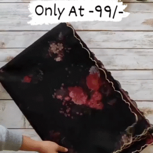 Womens Saree Bollywood Style Organza Silk With Digital Print And Heavy Hand Work