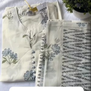 Women’s Rayon Viscose Printed Straight Kurta Pant with Duptaa