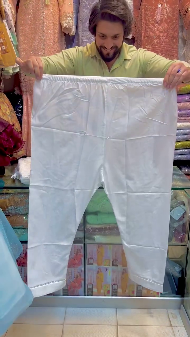 Latest Pakistani Wedding Dresses Embroidery Clothes Indian Dress White Chiffon Kameez - Image 4