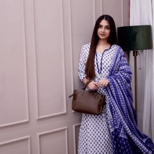 Womens Attractive Botanical Printed Straight Kurta Pant Dupatta Sets