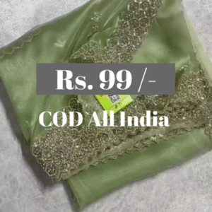 Women Beatifull Pista Color Platinum Crush Silk Saree
